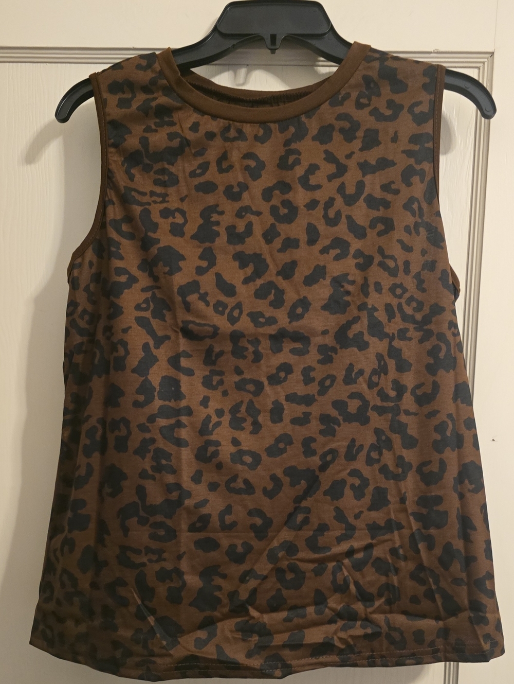 Animal Print Crewneck Tank Top